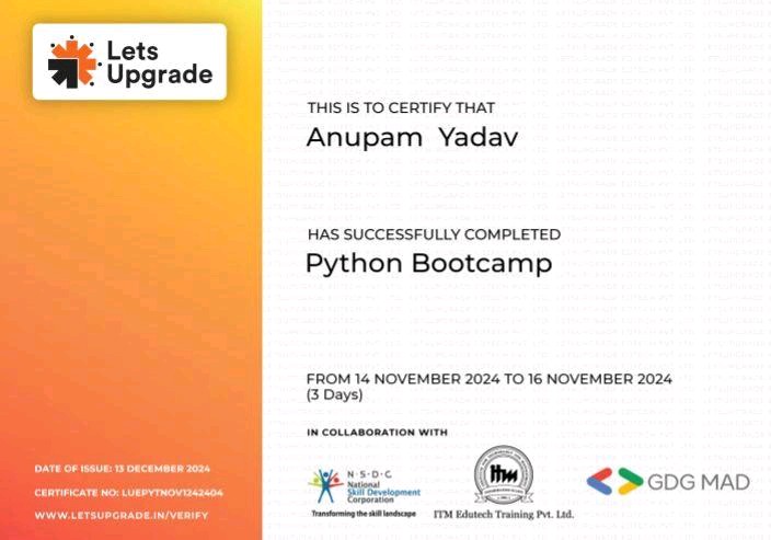Python Bootcamp