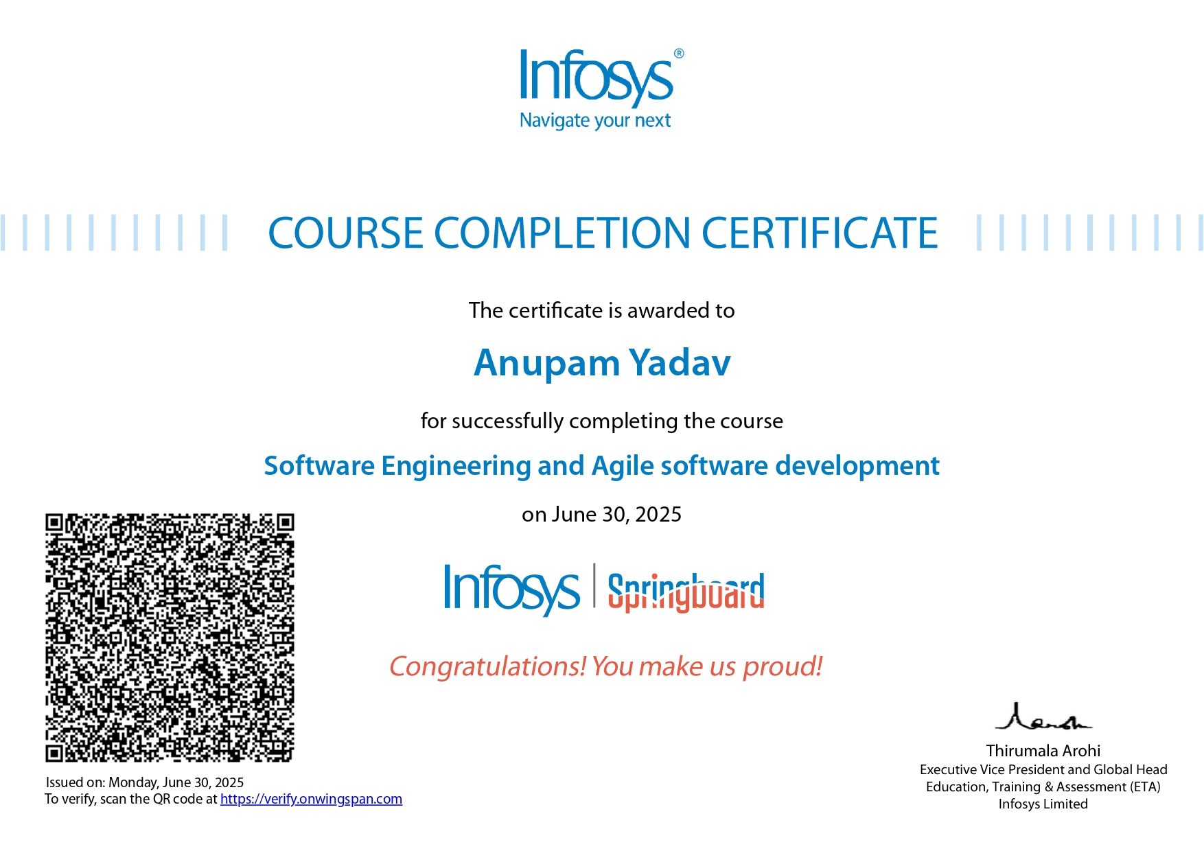 Software Engineering - Infosys